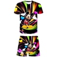 thumbnail image 1 of Conjuntos de ropa de Mickey Mouse para niños de verano, ropa de Mickey para niños, camiseta de moda para niños + Pantalones cortos, trajes de 2 uds, chándales de dibujos animados 6M Gao Jinjia LED, 1 of 2
