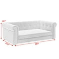 thumbnail image 3 of Elegant Rectangle Pet Bed for Medium and Large Dogs, Durable Elevated Dog Sofa Bed, Comfortable Dog Couch, Modern and Stylish Dog Sofa, Dark grey, 3 of 8