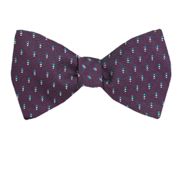 Men's Purple Silk Pattern Self Tie Bowtie Tie Yourself Bow Ties
