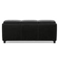 thumbnail image 3 of Simpli Home Avalon Faux Leather Storage Bench in Midnight Black, 3 of 16