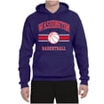 thumbnail image 2 of Wild Bobby City of Washington Basketball Fantasy Fan Sports Unisex Hoodie Sweatshirt, Purple, Large, 2 of 5