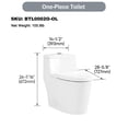 thumbnail image 5 of Sinber 28" One Piece Modern Design Bathroom Toilet with Cotton White Finish and Dual Flush, 5 of 14