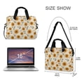 thumbnail image 3 of FORMRS 16" Laptop Bag Carrying Sleeve Case with Handle Travel Shoulder Briefcase, Beige Sunflower Pattern, 3 of 8