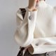 thumbnail image 3 of Camisa de fondo grueso de estilo coreano para mujer, suéter de cuello simulado, ropa exterior, diseño de otoño e invierno, suéter suelto, ropa interior, 3 of 5