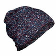 thumbnail image 1 of Fourth of July Unisex Beanie, Celebration Stars, Hiking Outdoors, Sea Blue Dark Pink, by Ambesonne, 1 of 1