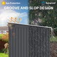 thumbnail image 4 of Aiho 7.4' x 5.3' Metal Storage Shed, Outdoor Lockable Shed with Transparent Panel Windows & Vents for Yard, Garden - Dark Gray, 4 of 9