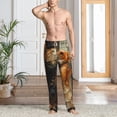 thumbnail image 6 of Lsque Cat Fish Dance Vintage Print Men's Pajama Pants, Lounge Pant - Comfortable Home Wear,Elastic Waistband, Stylish Design-Large, 6 of 9