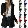 thumbnail image 1 of QIPOPIQ Women's 2025 Fall Casual Blazers Long Sleeve Lapel Open Front Button Work Blazer Jackets with Pockets Clearance, 1 of 8