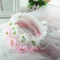 thumbnail image 6 of Flower Girls Veil Girl's Engagement Party Wedding Veil Ribbon Edge with Flower Crown for Ring Bearer Photography, 6 of 10