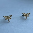 thumbnail image 2 of Howard's Stud Bud Dragonfly Gold Stud Earrings for Women, 2 of 4