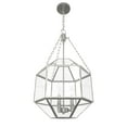 thumbnail image 5 of Hunter - Indria 3-light Brushed Nickel, Medium Size Pendant Light, Dimmable, Geometric Shaped, for Bedrooms, Dining, Living Rooms - 19366, 5 of 8