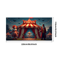 thumbnail image 5 of Red White Striped Tent Circus Banner Clown Decoration Carousel Vintage Design for Children's Party Event Celebration, 5 of 9