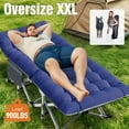 thumbnail image 3 of Oversized XXL Folding Camping Cot for Adults with Pad, Padded Portable Sleeping Cots, Camp Bed with Carry Bag for Outdoor Travel, Beach, Hiking, 3 of 16