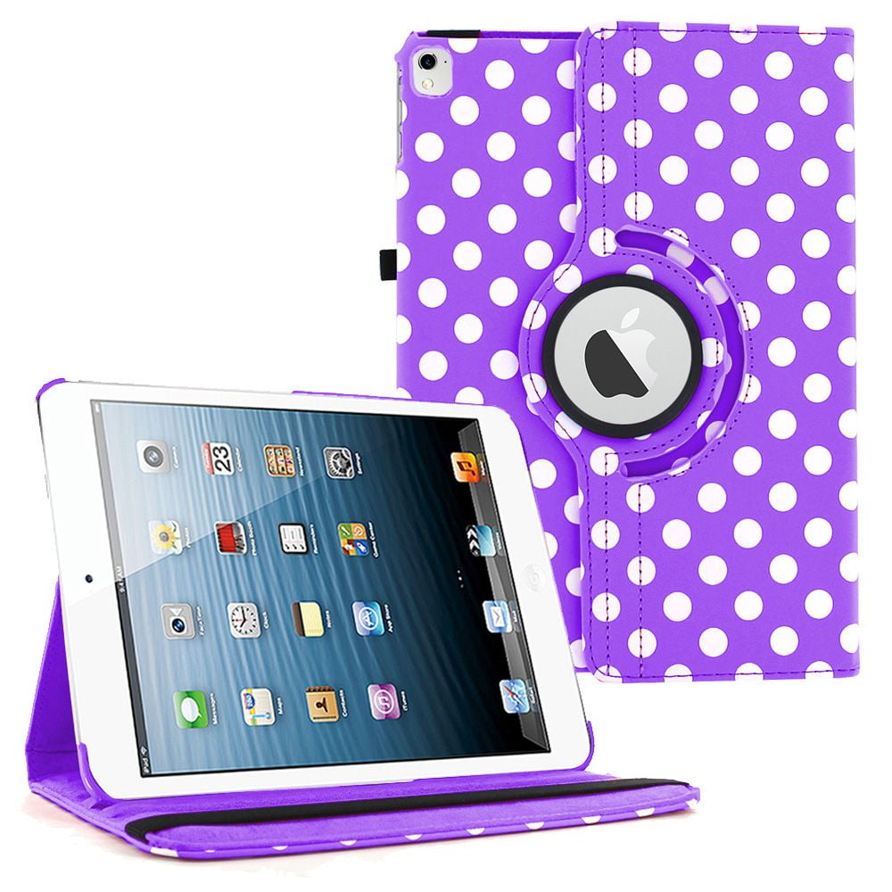 iPad Air 2 9.7, Case KIQ PU Leather Folio Swivel Rotating Protective