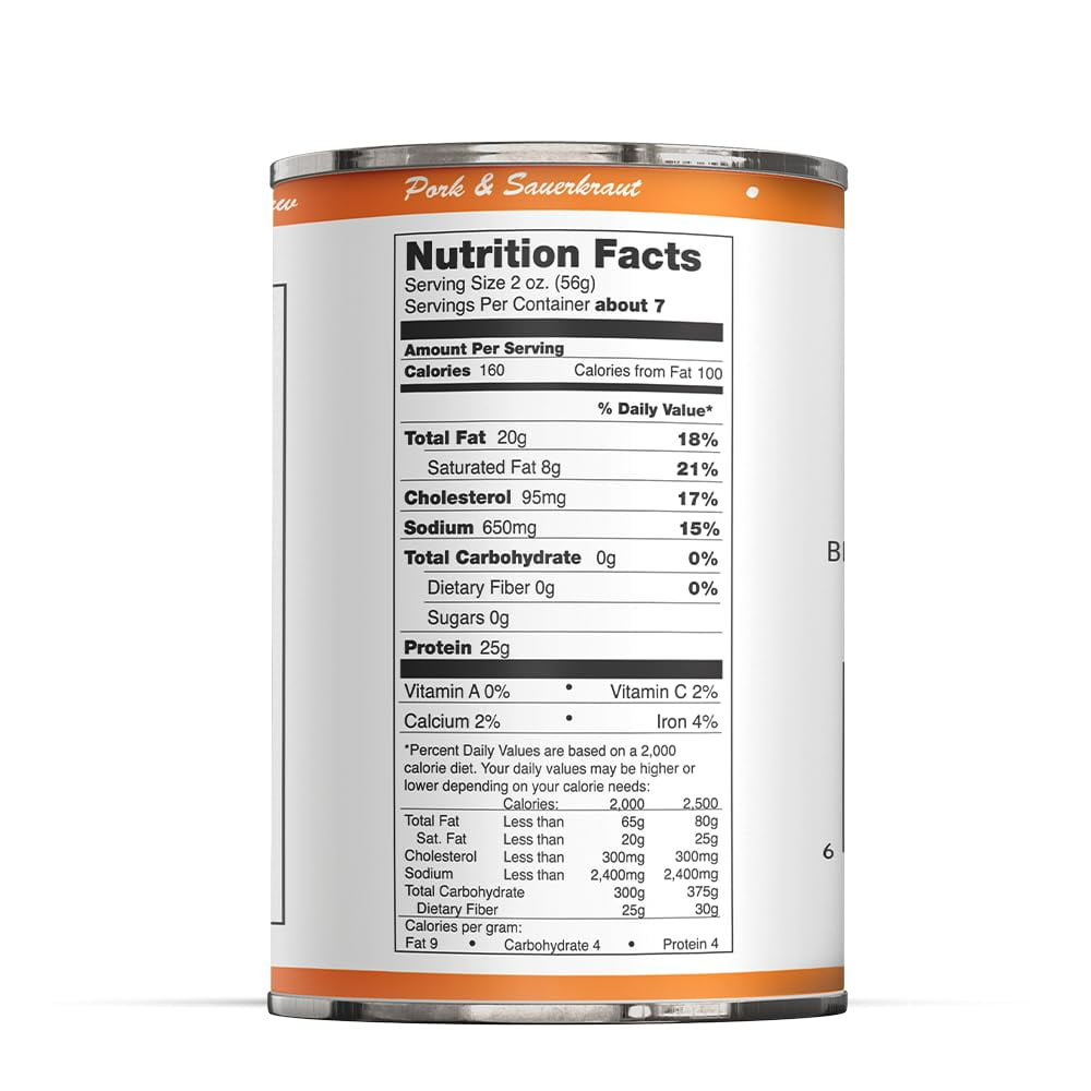 (Pack of 12) Werling & Sons Canned Heat & Eat Pork Sausage 14.5 Oz Fully Cooked Ready to Eat Canned Meat Long Shelf Life Great for Emergency Food Storage, Camping, Quick & Easy Meals Canned Food