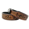 thumbnail image 2 of Small 13''- 17'' Cow Leather USA Challenger Western Tooled Puppy Dog Collar 60FK12, 2 of 5