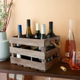 thumbnail image 5 of Twine Dark Wood 6-Bottle Crate, Rustic Wine Holder, Home Décor, Wine Gifts, 5 of 6