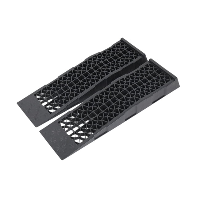 Wisewang 2 Pieces Car Ramps Low Profile Flower Maintenance Changes Oil Anti or Slip Portable Texture Flower Texture 69.8x20x7.8 cm