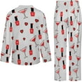 thumbnail image 5 of Top-kevin Latkes Love Challah Season Women's Long-Sleeve Shirt And Full-Length Bottom Pajama Set, 5 of 12