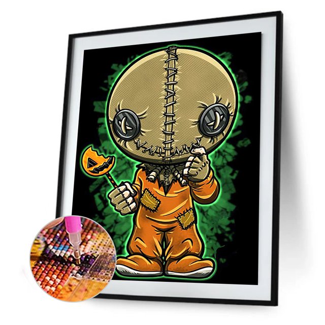 Cuadros Decorativos Kit de pintura de diamantes para manualidades, mosaico cuadrado de taladro completo, muñeco de terror, dibujo de diamantes de imitación DQrwqpou Nuevos Originales