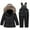 Black, variant on Zwiiyzr 2024 Toddler Baby Boys Girls Hooded Puffer Down Jackets Kids Child Winter Warm Outfits Outerwear Coats Romper Snowsuits Sets 1-6 Years Black