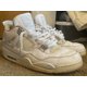 thumbnail image 1 of A i r-Jor-dan 4 IV 2017 Retro Pure Money Men’s US Sz 12 White Leather Silver Chrome, 1 of 6