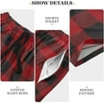 thumbnail image 5 of Red Black Buffalo Plaid Men's Athletic Shorts,Men's Pajama Bottoms for Home and Rest-XL, 5 of 7