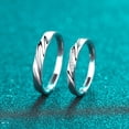 thumbnail image 1 of Anillo de pareja de plata de ley 925 Anillo de moissanita para mujer Regalo de San Valentín Chapado en oro pt950 Meson, 1 of 5