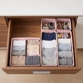 thumbnail image 6 of Non-Woven Fabric Drawer Organizer Bins, Foldable Storage Boxes for Clothes, Underwear, Socks, Set of 5, 11 x 5 x 5.5 Inches, 6 of 6