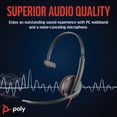 thumbnail image 2 of Auricular con micrófono Poly Blackwire 3210 con cable, cancelación de ruido, USB, 2 of 5