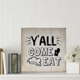thumbnail image 4 of Vintage Wood Sign with Inspirational Quotes Y'all Come Eat Wooden Sign Farmhouse Wall Art Rustic Wall Decor Wall Decor for Living Room Bedroom New House Gift 12x12in, 4 of 15