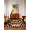 thumbnail image 2 of Rugsotic Carpets Hand Knotted Wool & Silk Eco-Friendly Oriental 10'x13' Area Rugs Rectangle Black Cream Classic Traditional Design High Pile Indoor Handmade Rug for Living Room, Bedroom AF0109, 2 of 6