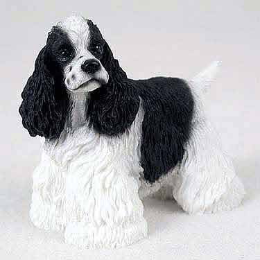 Cocker Spaniel Figurine Black-White