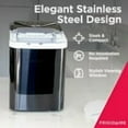 thumbnail image 2 of Frigidaire 26 lbs Countertop Ice Maker, Bullet Shaped Ice, Black Stainless Steel – OPEN BOX – Tested & Guaranteed, 2 of 5