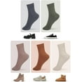 thumbnail image 5 of Women Thin Cotton Socks, Soft Cotton Bootie Socks Women Above Ankle Crew Socks 5-10 Pairs, 5 of 6