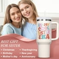 thumbnail image 5 of Sisters Gifts from Sister, Birthday Mothers Day Gifts for Little Big Sisters Gift for Sister in Law Women, 40 OZ Tumbler Best Unique Gift from Brother, Best Friends, Bestie, Insulated Cup with Handle, 5 of 6