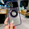 thumbnail image 4 of for iPhone 14 Pro Max Case Clear Magnetic [ Compatible with MagSafe ], Full Camera Protection Slim Thin Soft Plating Back Cover for iPhone 14 Pro Max Phone Case for Women Men - Purple, 4 of 6
