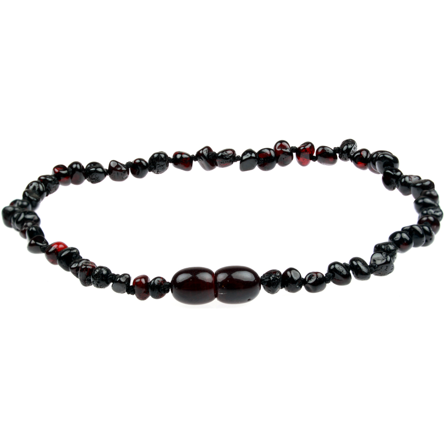 Baltic Amber Necklace (Unisex - Cherry Color - 12.5 inches) - Handcrafted, 100% USA Lab-Tested Authentic Amber