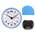 thumbnail image 3 of RENACLIPY Silent Bathroom Clock Blue PVC Timekeeping 1Pcs 3x3in, 3 of 9