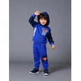 thumbnail image 4 of DC Comics Superman Toddler Boys’ Outfit Set - Two Piece Hoodie Sweatshirt with Holographic Patch & Cargo Jogger Pants (Blue, 7), 4 of 5