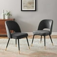 thumbnail image 2 of Side Dining Chair, Set of 2, Velvet, Dark Grey Gray, Modern Contemporary Urban Design, Kitchen Room Cafe Bistro Restaurant Hospitality, 2 of 6