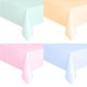 thumbnail image 5 of Mantel desechable blanco y rosa, mantel de plástico rectangular para escritorio, suministros de decoración para mesas de cumpleaños, bodas y fiestas, 5 of 5