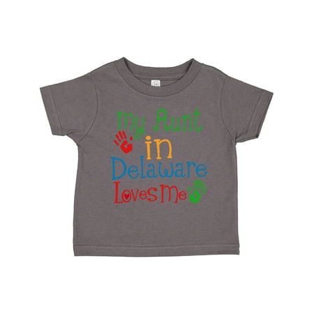 

Inktastic Aunt in Delaware Loves Me Gift Toddler Boy or Toddler Girl T-Shirt