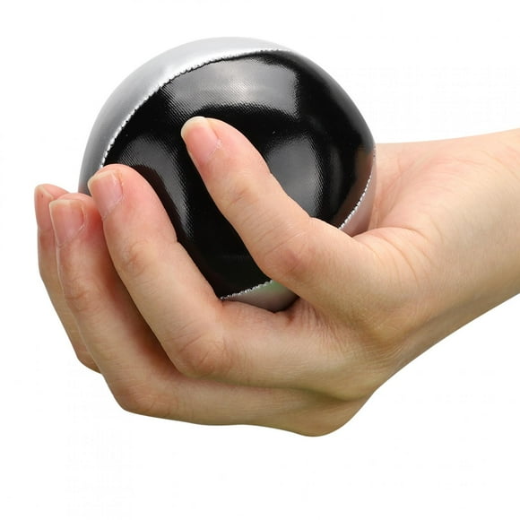 Khall Juggling Ball,3PCS Silver Black PU Leather Indoor Leisure Portable Juggling Ball Performance Props,Portable Juggling Ball