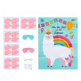 thumbnail image 4 of Alpaca Themed Game Poster Kids Pin the Tail on the Llama Game Sticker Children Eye Patch Party Decals Birthday Party Favor Supplies Decoration, 4 of 4