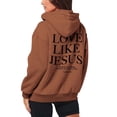 thumbnail image 5 of DHFJKG Zip Up Hoodie Women Jesus Letter Printed Long Sleeve Pocket Drawstring Sweatshirts Casual Sports Track Jackets, 5 of 7