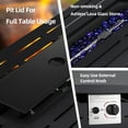thumbnail image 4 of LHRIVER 43" Propane Fire Pit Table, 50,000 BTU Outdoor Windproof Gas Fire Pit with Lid, Smokeless  Glass Rocks, Cover, 4 of 10