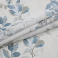 thumbnail image 3 of AZZCIA Sheer Curtains 52"x84", Blue Grey Botanical Leaf Print Linen Texture Grommet Drapes for Bedroom, 3 of 5