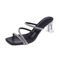 thumbnail image 2 of Cameland New Summer Square Head Women's Shoes Fashion Rhinestone Thick Heel Sandals, 2 of 4