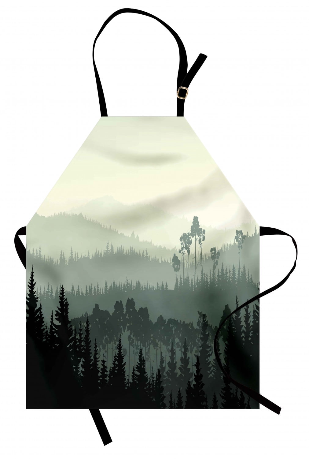 Forest Apron The Panorama of a Valley and Mystic Forest of Pine Trees ...